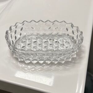 Clear Glass Diamond Pattern Tray